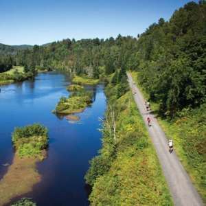 Cycling trails along  side  the many lakes in Canada