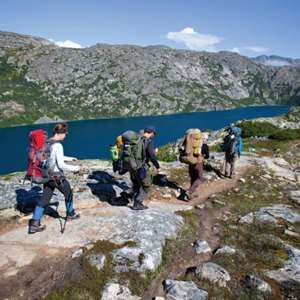 Climbing and hiking the mountain trails